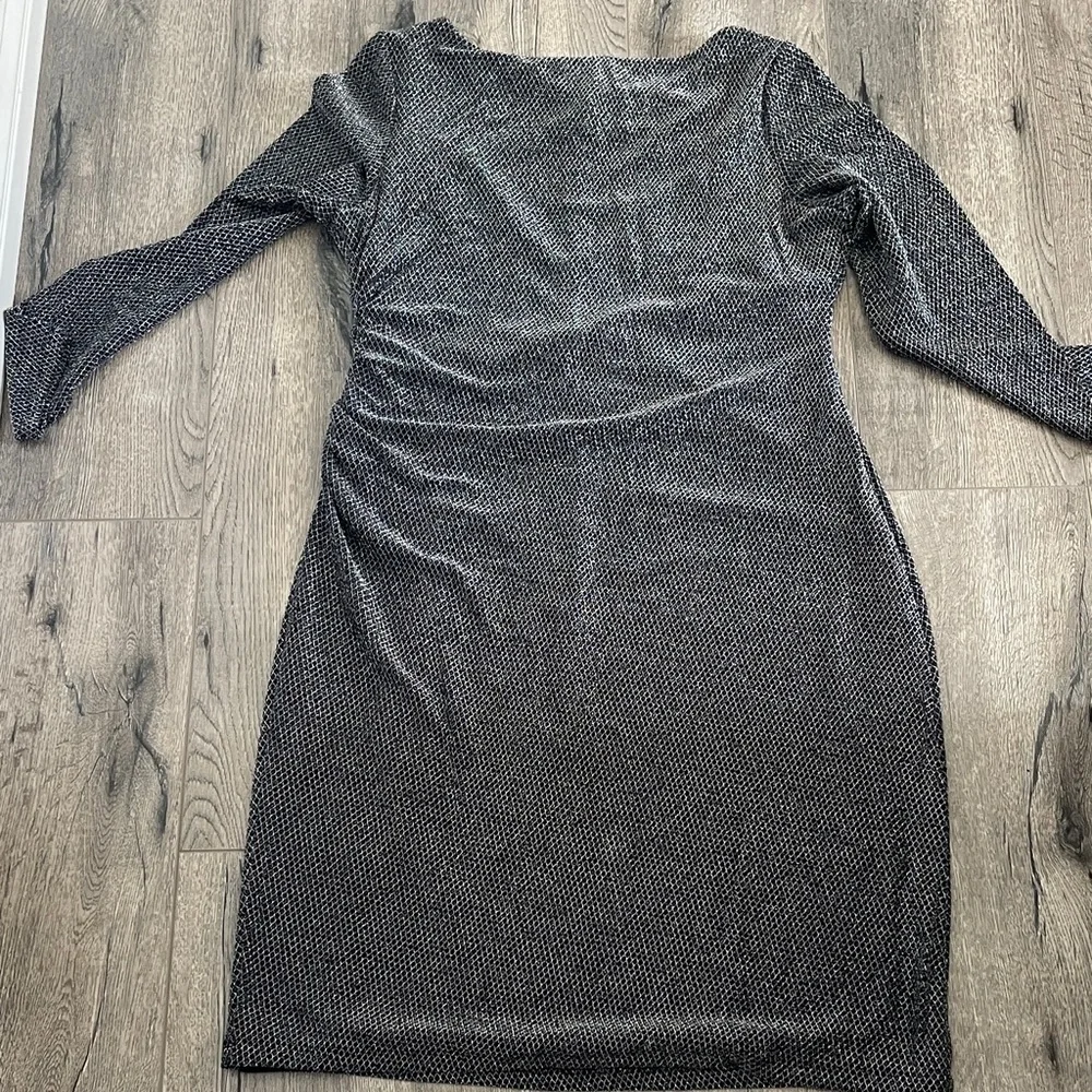 Ralph Lauren Black and Silver Long Sleeve Dress - Picture 8 of 8